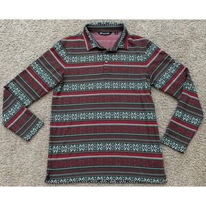 Travis Mathew Men's Long Sleeve Polo Sweater Button Christmas Holiday Sz  Medium
